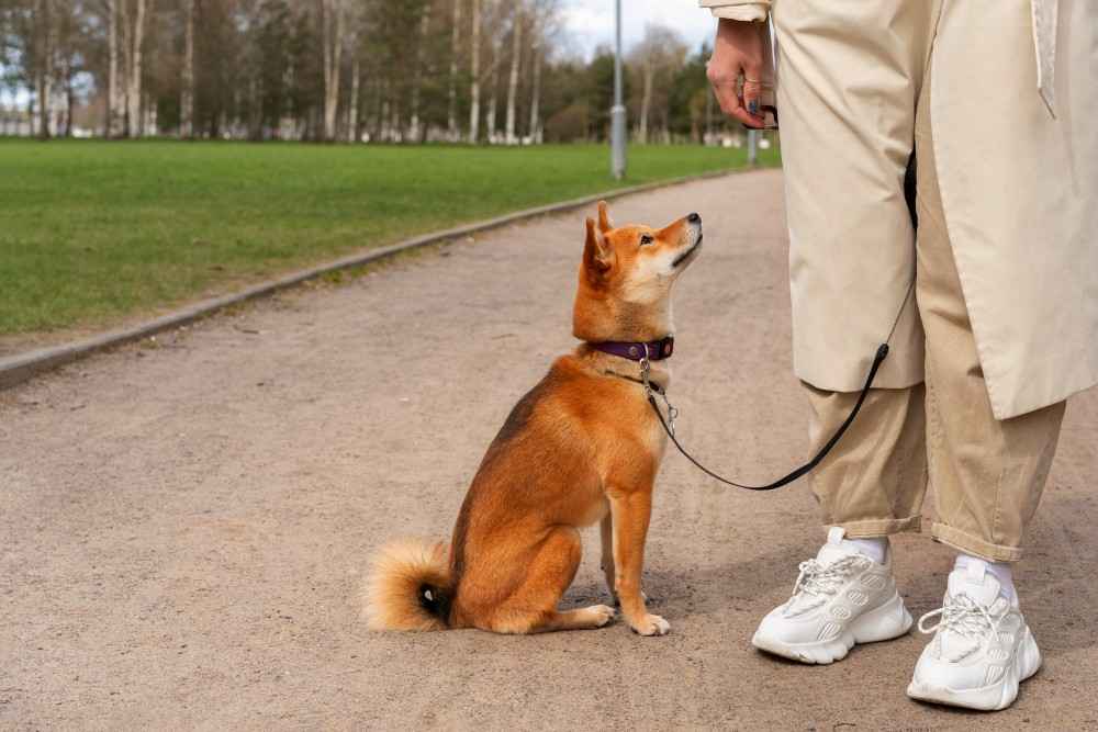 Image illustrating leash training for dogs